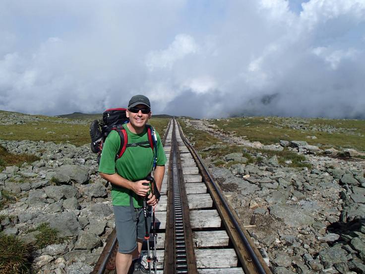 photo of joe on the cog railway